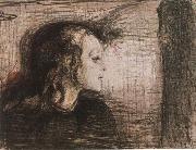 Edvard Munch The Children is ill oil on canvas